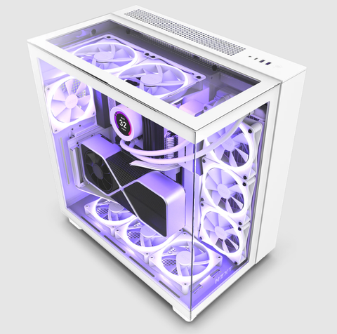 Case NZXT H9 Elite WHITE 4 FAN