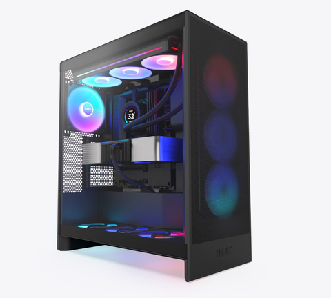 Case NZXT H7 FLOW BLACK 2024 3FAN RGB
