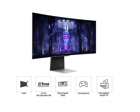 Màn hình Samsung Odyssey OLED G8 G85SB – ( 34 inch Ultra WQHD OLED / 175 Hz / 0.03ms / HDR10 / USB Type C / Curved )