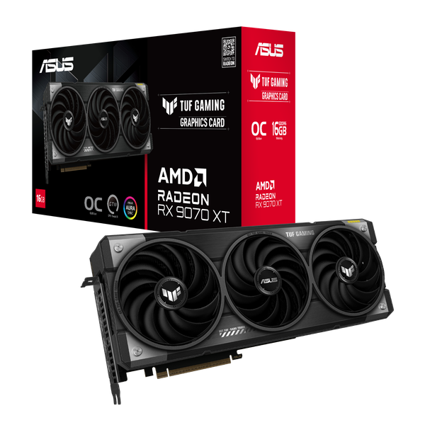 VGA ASUS TUF Gaming Radeon™ RX 9070 XT OC Edition 16GB GDDR6 (TUF-RX9070XT-O16G-GAMING)