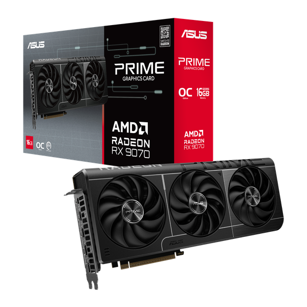 Card màn hình VGA ASUS Prime Radeon™ RX 9070 OC Edition 16GB GDDR6 (PRIME-RX9070-O16G)
