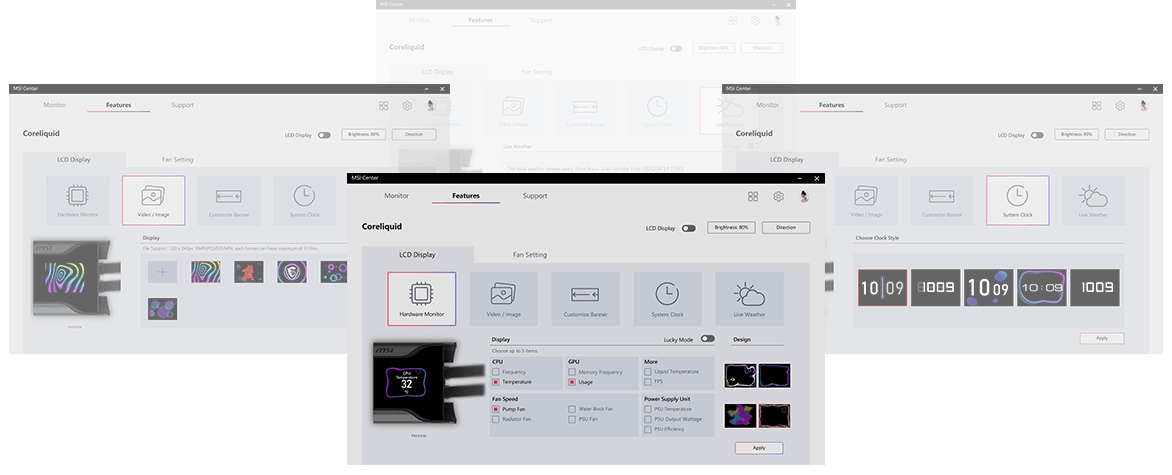 MSI Mpg CoreLiquid Control Screen