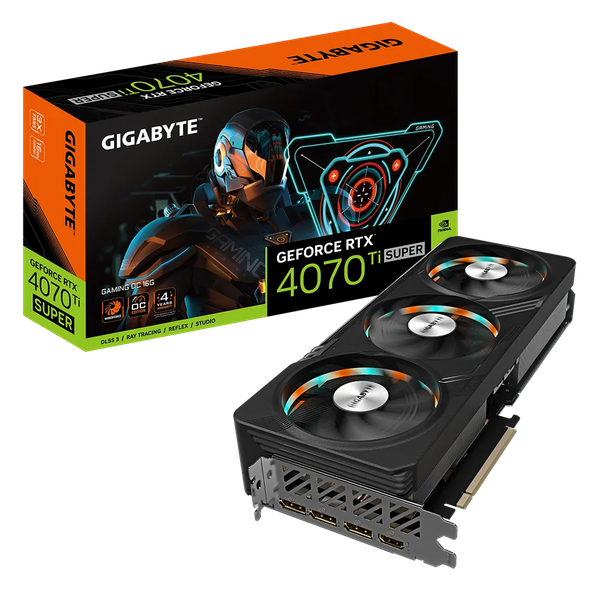 Card màn hình Gigabyte GeForce RTX 4070 Ti SUPER GAMING OC 16G GDDR6X N407TSGaming OC-16GD