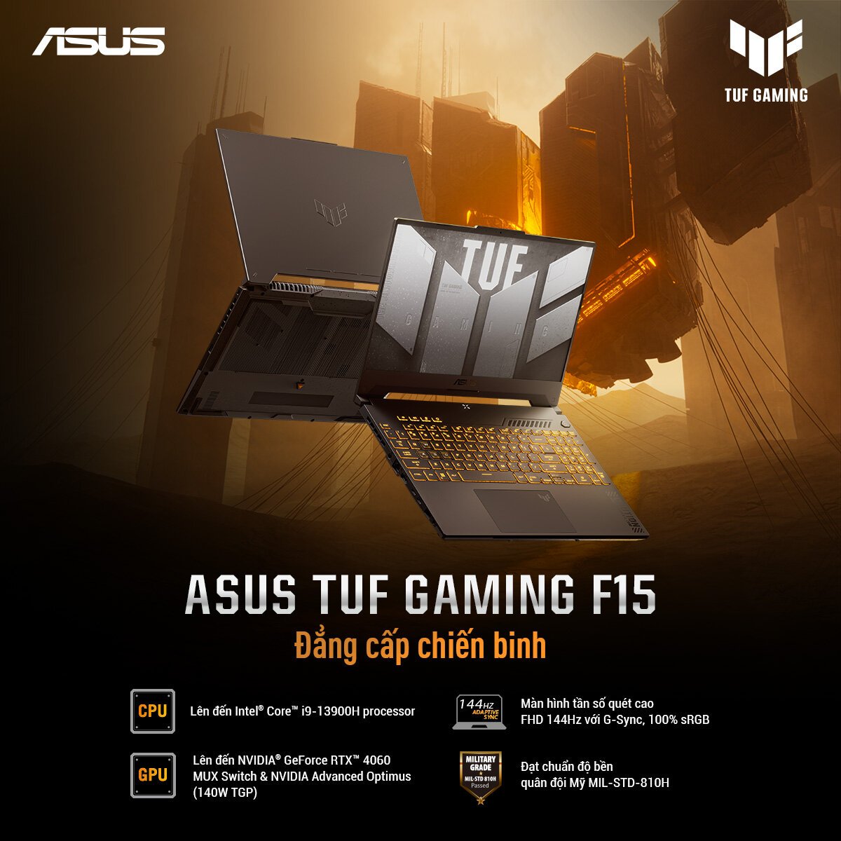 Laptop Gaming Asus TUF F15 FX507ZU4-LP054W