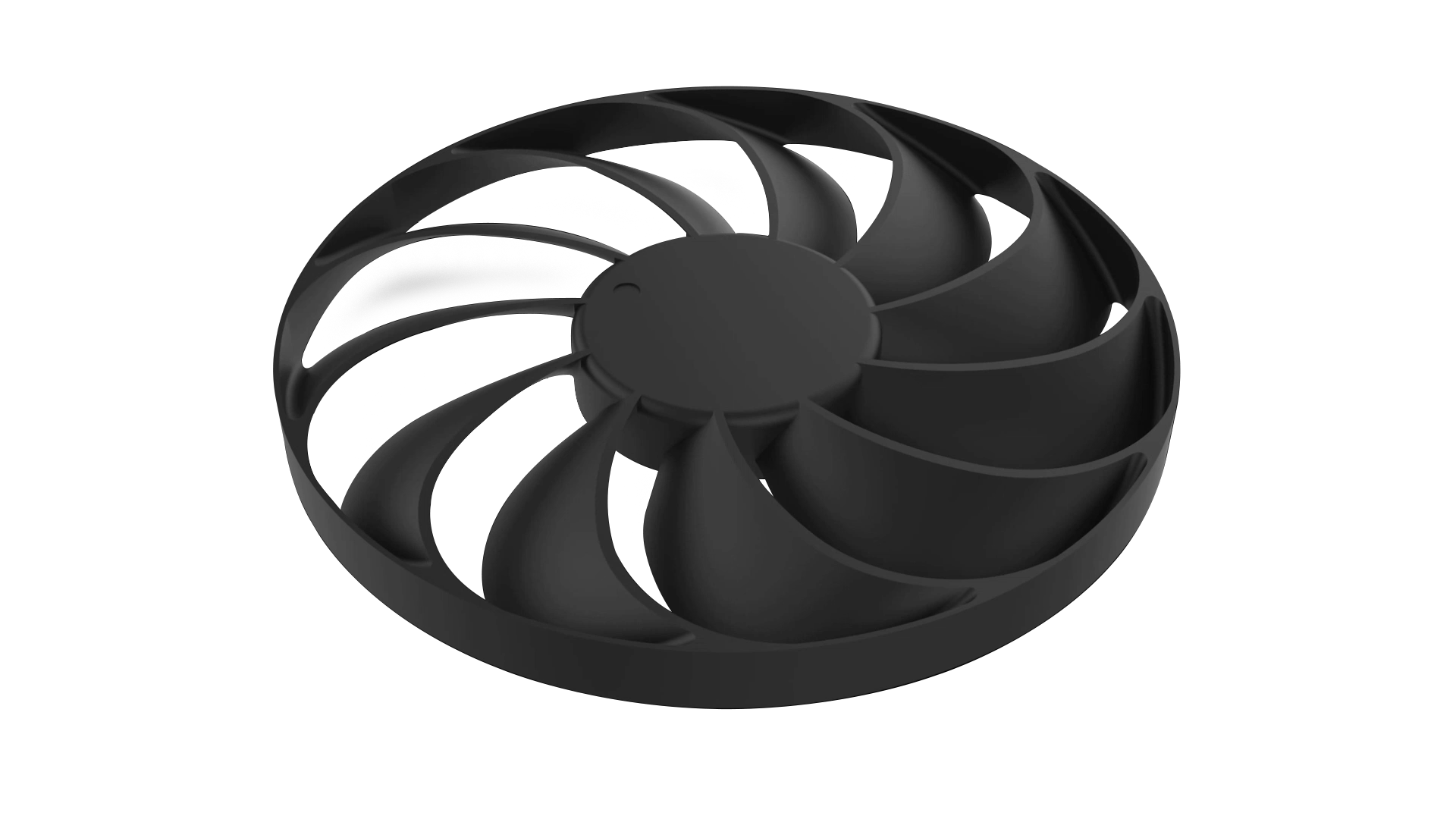 A fan spins, slows to a stop when the temperature reads 55 Celsius.