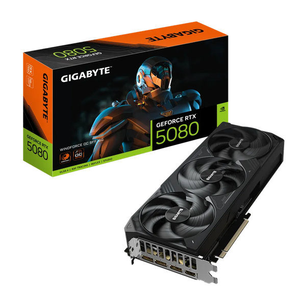 VGA Gigabyte GeForce RTX 5080 WINDFORCE OC SFF 16G (GV-N5080WF3OC-16GD)