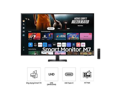 Màn Hình SAMSUNG SMART M7 M70D LS43DM702UEXXV (43 inch | VA | 4K | 4ms | 60Hz)