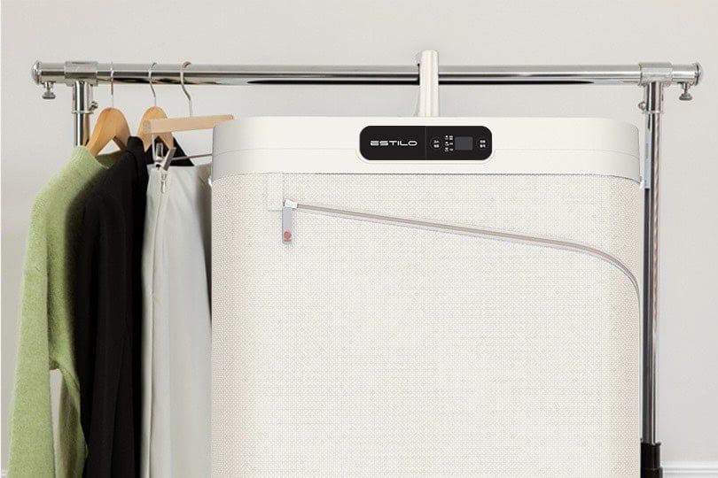  Tủ giặt sấy Estilo ILS-100VWSB nhỏ gọn, công nghệ giặt sấy khử mùi quần áo 
