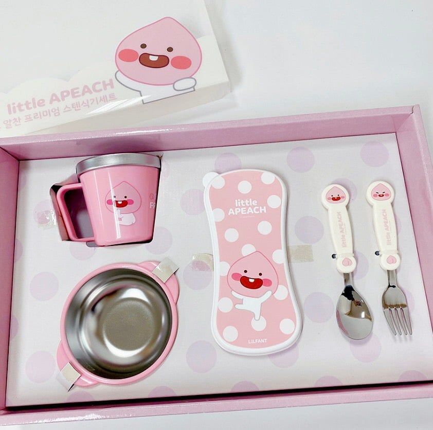  Bộ bát thìa dĩa ăn dặm cực xinh LilFant Hàn Quốc 