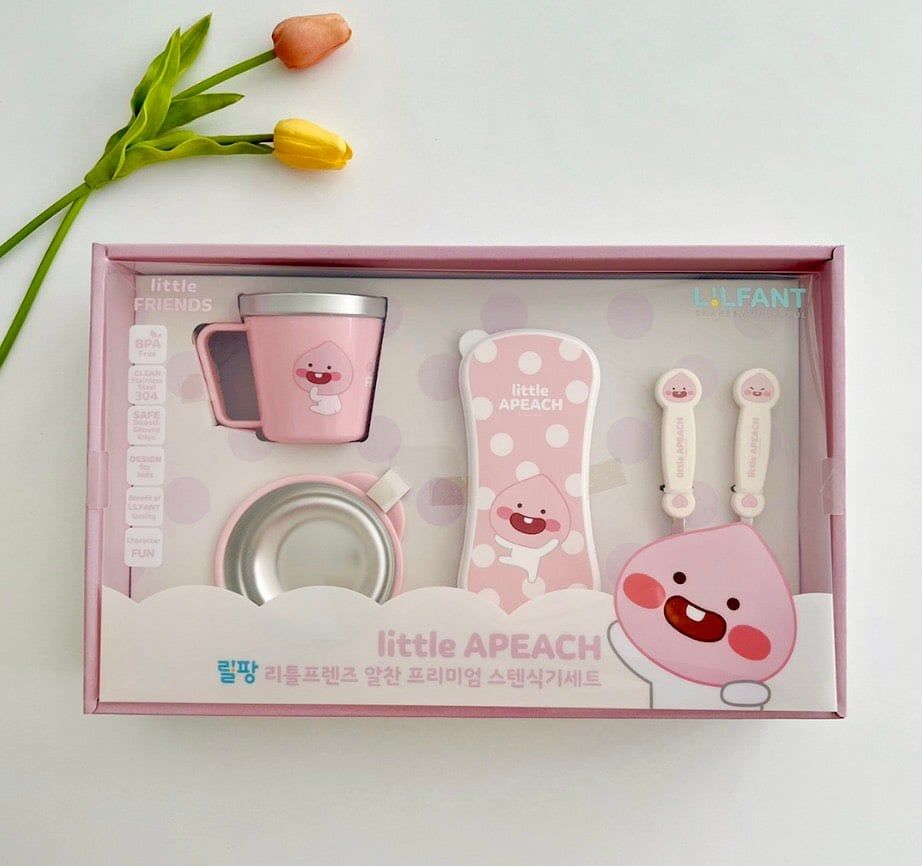  Bộ bát thìa dĩa ăn dặm cực xinh LilFant Hàn Quốc 