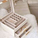  Hộp đựng trang sức, kính mắt, phụ kiện trang điểm có nắp kính Songmics 