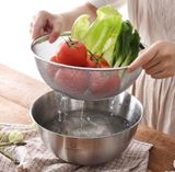  Set bát trộn và rổ lưới thép không gỉ Wagensteiger 