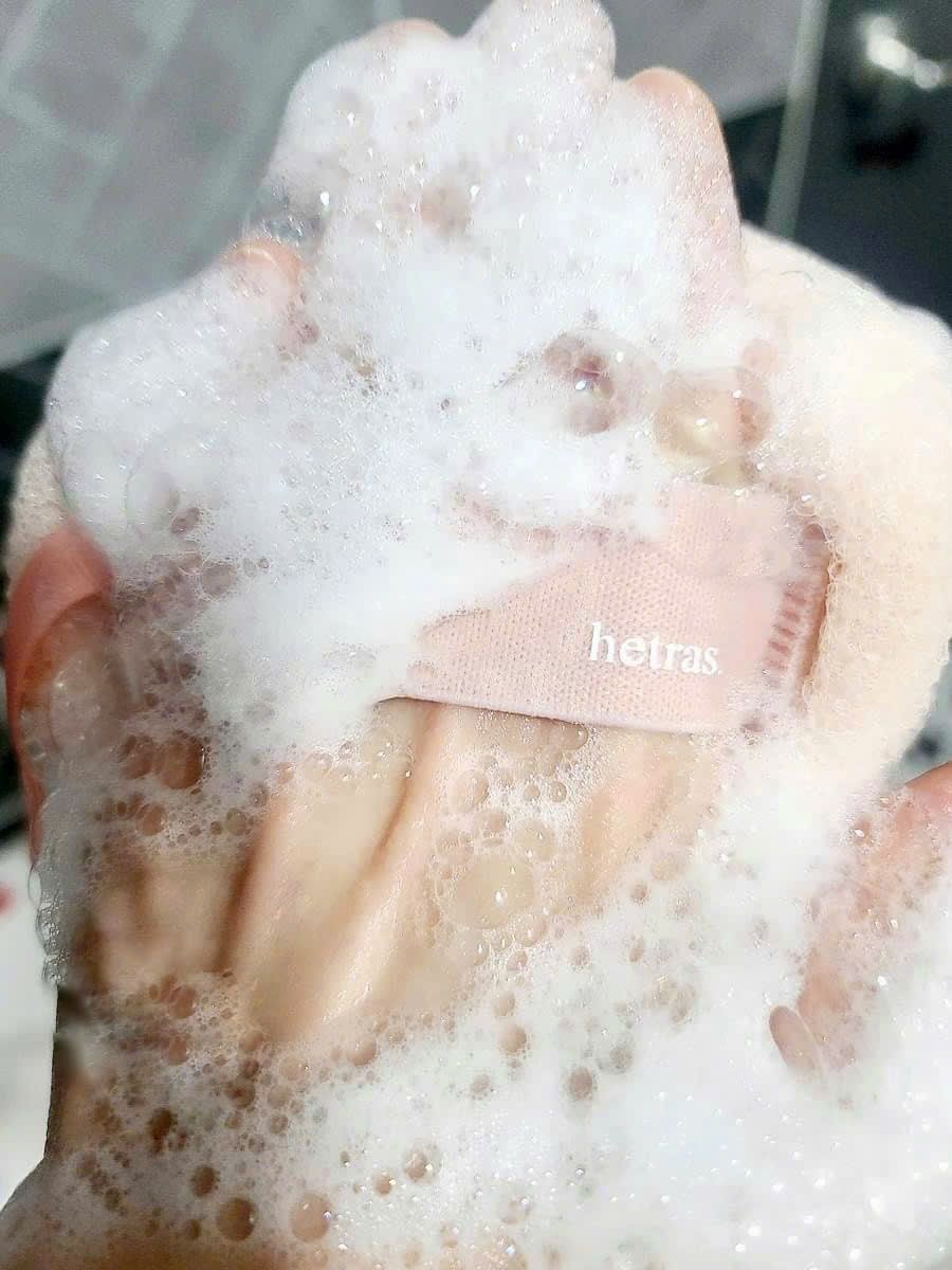  Bộ 4 bông tắm Hetras Korea cao cấp 