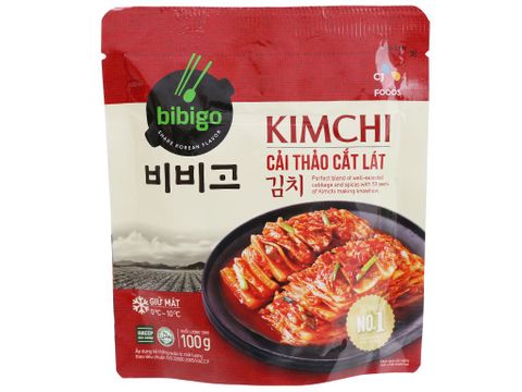 Kim chi Bibigo cải thảo cắt lát gói 100g