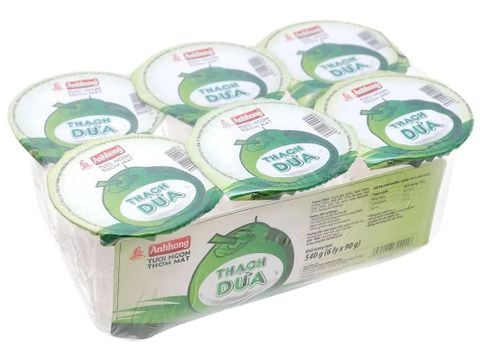 Thạch dừa Anhhong lốc 90g*6ly