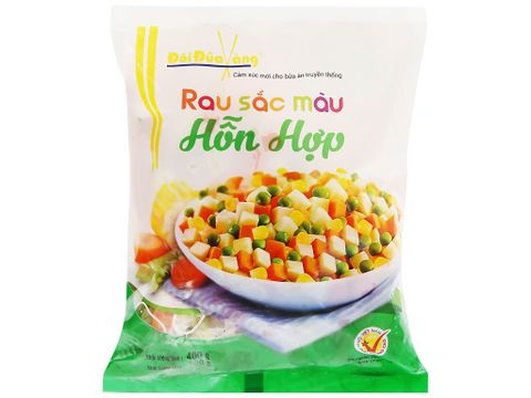 Rau sắc màu hỗn hợp đôi đủa vàng 400g