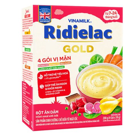 Bột ăn dặm Ridielac Gold 4 vị mặn 200g