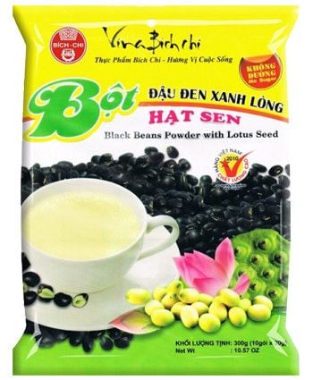 Bột đậu đen xanh lòng hạt sen không đường 10góix30g