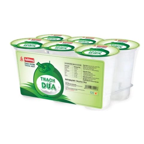 Thạch dừa Anhhong lốc 150g*6ly