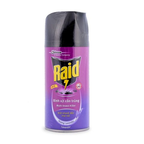 Bình xịt côn trùng Raid max hương Lavender 300ml