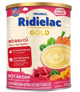 Bột ăn dặm Ridielac Gold bò rau củ