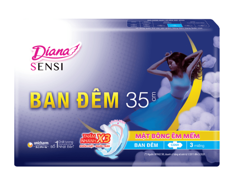 Băng vệ sinh Diana sensi ban đêm 35cm - 2207