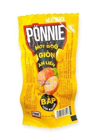 Hot Dog Ponnie giòn ăn liền cái 28g