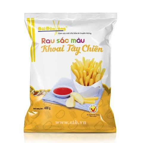 Rau sắc màu khoai tây chiên  đôi đủa vàng 400g