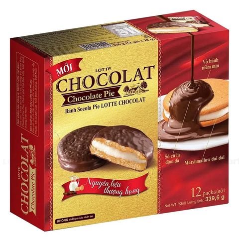 Bánh Chocolate Nhân Marshmallow dai dai hộp 339.6g