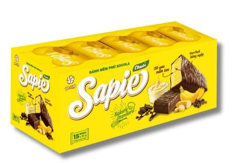Bánh mềm phủ socola Sapie hộp 300g