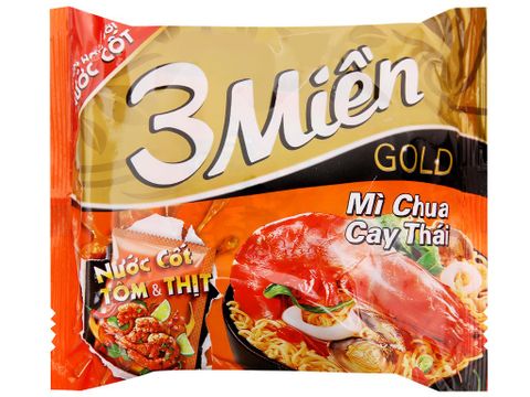Mì 3 Miền Gold chua cay Thái gói  75g