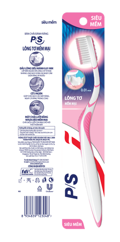 Bàn chải đánh răng PS lông tơ 0.01mm siêu mềm