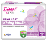Băng vệ sinh Diana hàng ngày Sensi kháng khuẩn 40 miếng (4161)