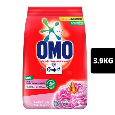 Bột giặt Omo Comfort hương hoa hồng Pháp 3.9kg