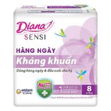 Băng vệ sinh Diana hàng ngày kháng khuẩn siêu thấm 8 miếng