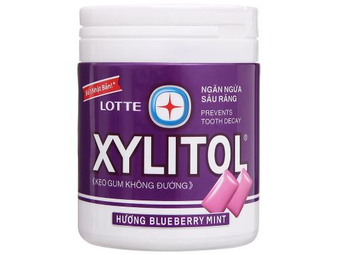 Kẹo Lotte Xylitol hương Blueberry hũ 130.5g