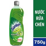 Nước rửa chén Sunlight khử mùi tanh matcha trà nhật 750g