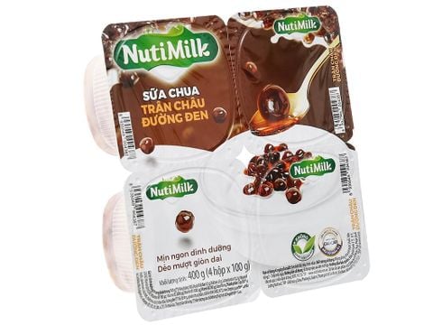 Sữa chua ăn Nutimilk trân châu đường đen 100g