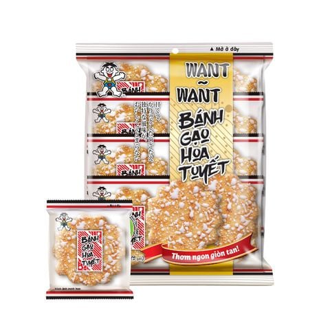 Bánh gạo hoa tuyết Want want gói 110g