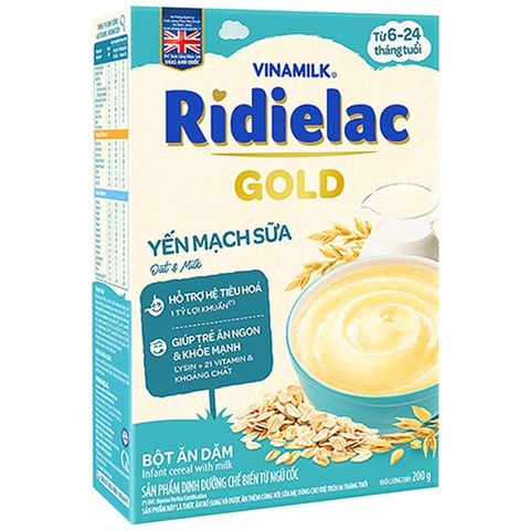 Bột ăn dặm Ridielac Gold yến mạch sữa