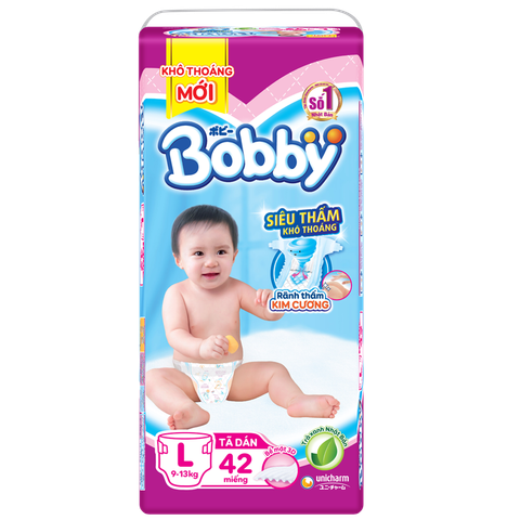 Tã dán Bobby siêu thấm loại siêu mỏng L42