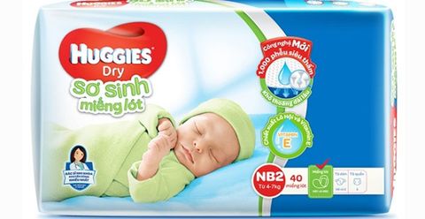 Miếng lót Huggies Dry NB2 40 miếng