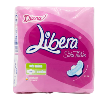 Băng vệ sinh Diana Libera 23cm siêu mỏng cánh 8 miếng