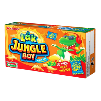 Bánh Jungle Boy vị phô mai lắc bùng nổ Orion hộp 31.6g