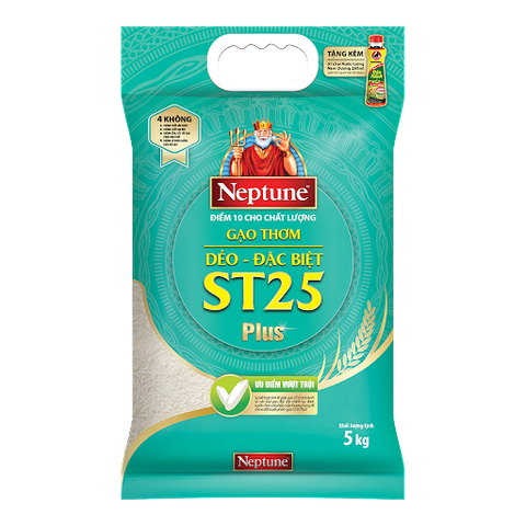 Gạo Neptune ST25 plus bao 5kg