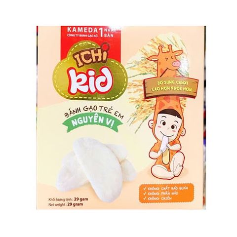 Bánh gạo Ichi Kid nguyên vị hộp 29gr