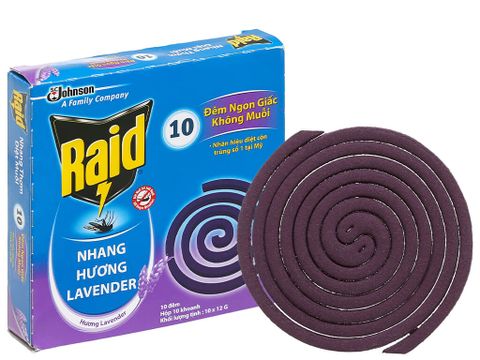 Hương muỗi Raid Lavender 10 khoanh