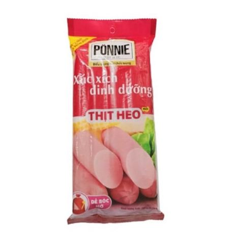 Xúc xích dinh dưỡng Ponnie thịt heo gói 280g (4c*70g)
