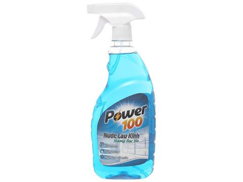 Nước lau kính Power 100 hương bạc hà 500ml