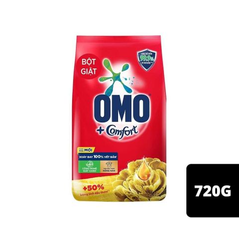 Bột giặt Omo Comfort hương hoa hồng 720g